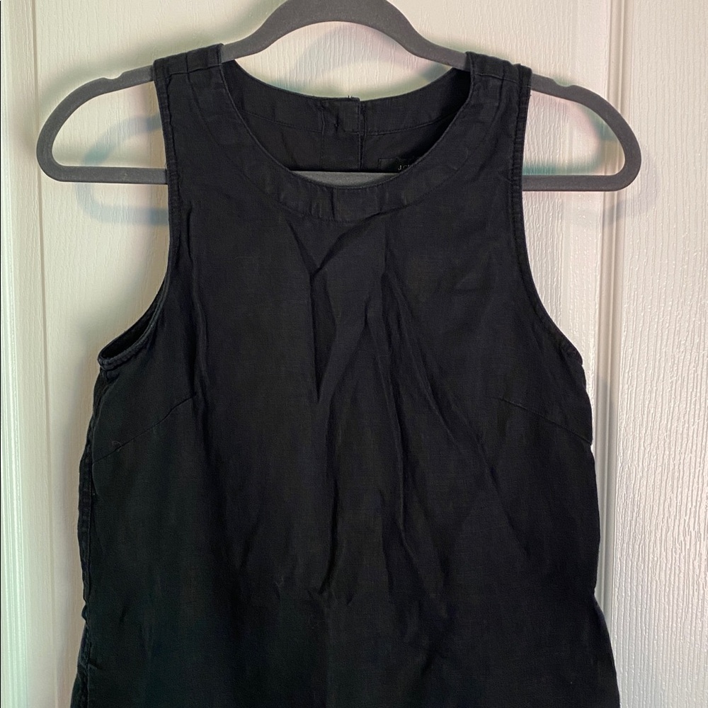 J Crew Black Linen Shift Dress - Picture 2 of 7